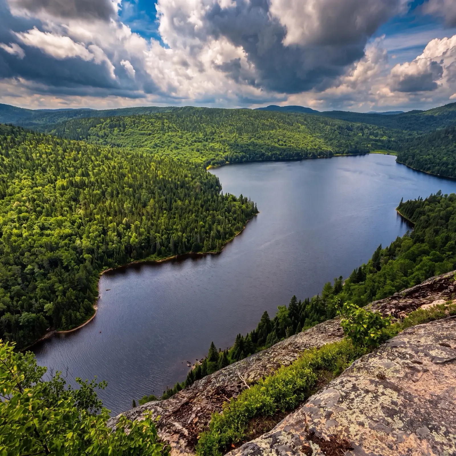 Lac entouré de forêt à Sainte-Émélie-de-l'Énergie